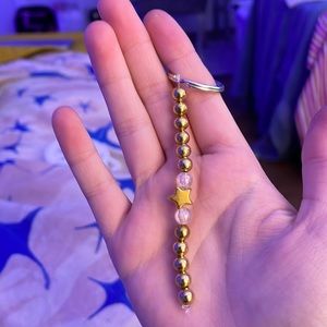 Gold star keychain